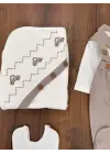 Araba Desenli Papyonlu 10 Parça Erkek Bebek Hastane Çıkışı Kutulu %100 Pamuk