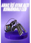 Araç İçi Ayak Altı 12li Şerit Led Işık Uzaktan Kumandalı Rgb Işıklı Ses Ve Müziğe Duyarlı