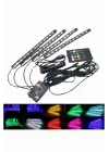 Araç İçi Ayak Altı 12li Şerit Led Işık Uzaktan Kumandalı Rgb Işıklı Ses Ve Müziğe Duyarlı
