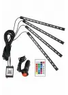 Araç İçi Ayak Altı 12li Şerit Led Işık Uzaktan Kumandalı Rgb Işıklı Ses Ve Müziğe Duyarlı