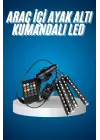 Araç Içi Aydınlatma Kumandalı 12 Led Ayak Altı Led Ambiyans Işığı Sese Duyarlı Kumandalı