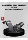 Araç İçi Telefon Tutucu + Quick Charge 3.0 Araç Şarj Cihazı Seti