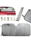 Araç Ön Cam Güneşlik Uv Ve Isı Koruma Katlanabilir Toyota Corolla Skoda Superb Dacia Duster Ford Focus