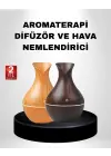 Aromaterapi Difüzör Ahşap Desenli Ve Ultrasonik Nemlendirici Led Işıklı