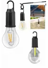 Askılı Kırılmaz Led Işık Kamp Bahçe Lambası Taşınabilir Led Ampul Şarjlı