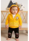 Aslan Desenli 3lü Erkek Bebek Takımı