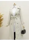 Astarlı Kemerli Trenckot -Taş