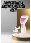 Ayak Törpü Başlıklı Epilatör Aleti 4 Başlıklı Taşınabilir Şarjlı Epilasyon Cihazı
