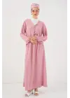 Ayrobin Kimono Etek İkili Takım 8047 - Pembe