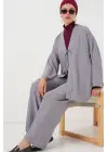 Ayrobin Kimono Pantolon İkili Takım 6739 - Gri