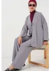 Ayrobin Kimono Pantolon İkili Takım 6739 - Gri