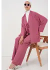 Ayrobin Kimono Pantolon İkili Takım 6739 - Gül Kurusu