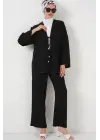 Ayrobin Kimono Pantolon İkili Takım 6739 - Siyah