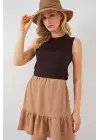 Ayrobin Mini Etek 8054 - Camel