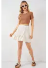Ayrobin Mini Etek 8054 - Ekru