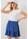 Ayrobin Mini Etek 8054 - İndigo