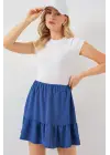 Ayrobin Mini Etek 8054 - İndigo