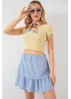 Ayrobin Mini Etek 8054 - Mavi