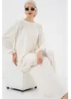 Ayrobin Tunik Pantolon Alt Üst Takım 6712 - Ekru