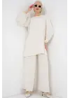 Ayrobin Tunik Pantolon Alt Üst Takım 6712 - Ekru