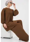 Ayrobin Tunik Pantolon Alt Üst Takım 6712 - Kahverengi