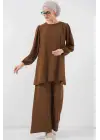 Ayrobin Tunik Pantolon Alt Üst Takım 6712 - Kahverengi