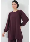 Ayrobin Tunik Pantolon Alt Üst Takım 6712 - Mürdüm