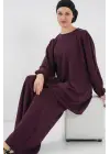 Ayrobin Tunik Pantolon Alt Üst Takım 6712 - Mürdüm