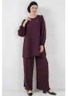 Ayrobin Tunik Pantolon Alt Üst Takım 6712 - Mürdüm