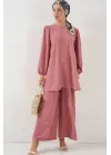 Ayrobin Tunik Pantolon Alt Üst Takım 6712 - Pembe