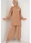 Ayrobin Tunik Pantolon Alt Üst Takım 6712 - Vizon