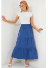 Ayrobin Uzun Etek   - İndigo