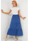 Ayrobin Uzun Etek 8048 - İndigo