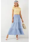 Ayrobin Uzun Etek 8048 - Mavi