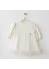 Baby Bow Bliss Elbise Ekru