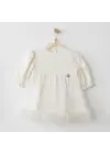 Baby Bow Bliss Elbise Ekru