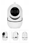 Baby Kamera Kablosuz 720p Beyaz 360 Derece Wifi Kamera Full Hd 1080p