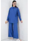 Bağcıklı Tunik Pantolon İkili Takım 6752 - İndigo