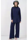 Modern İkili Takım Lacivert Tunik Pantolon