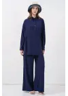 Modern İkili Takım Lacivert Tunik Pantolon