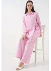 Bağcıklı Tunik Pantolon İkili Takım 6752 - Pudra