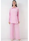 Bağcıklı Tunik Pantolon İkili Takım 6752 - Pudra