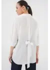Bağlama Detaylı Ayrobin Gömlek 20290 - Beyaz