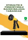 Bahçe Sulama Tabancası Hortum Ucu 8 Fonksiyonlu Ayarlanabilir