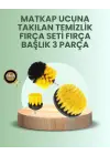 Banyo Ve Mutfak İçin Matkap Ucu Temizlik Fırçası 3’lü Set
