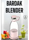 Bardak Blender Smoothie Meyve Sıkacağı Şarjlı Cam Taşınabilir