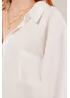 Basic Oversize Beyaz Gömlek
