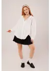Basic Oversize Beyaz Gömlek