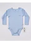 Omarı Şık Mavi Uzun Kollu Basic Body