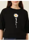 Baskılı T-shirt - Siyah
